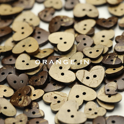 Vintage Distressed Coconut Shell Buttons — For Sweaters, Cardigans & DIY Crafts