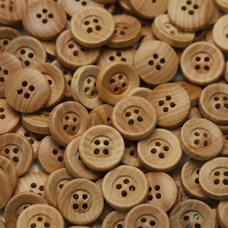 Natural Wood Buttons (2 & 4 Hole) — Sewing Supplies for Baby Clothes, Shirts & Cardigans