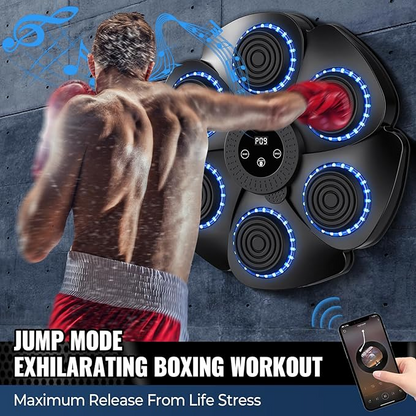 🥊 Smart Music Boxing Machine | Wall-Mounted Bluetooth Punching Target with Free Gloves