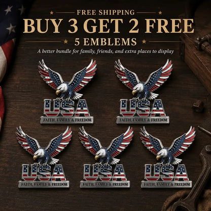 ★USA Faith, Family & Freedom★ Metal Emblem