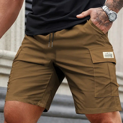 50% Off！Men’s Summer Quick‑Dry Cargo Shorts Loose Fit Knee Length