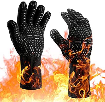 1472°F Extreme Heat Resistant BBQ Gloves | Premium Aramid Grilling, Smoker & Oven Mitts