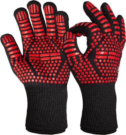 1472°F Extreme Heat Resistant BBQ Gloves | Premium Aramid Grilling, Smoker & Oven Mitts