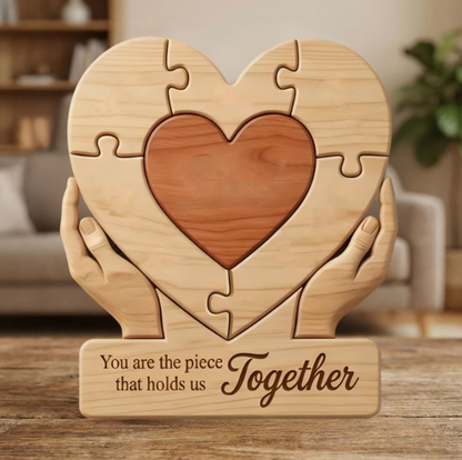 Personalized Wooden Puzzle Plaque For Dad，Father's Day Gift
