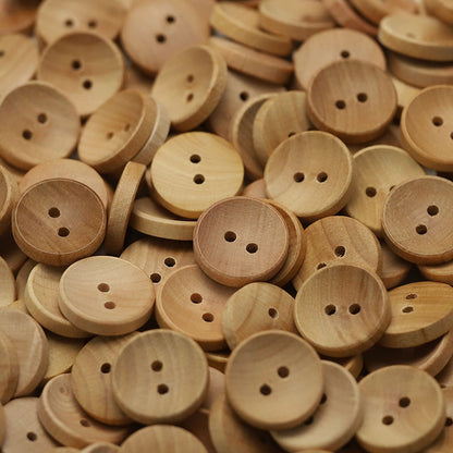 Natural Wood Buttons (2 & 4 Hole) — Sewing Supplies for Baby Clothes, Shirts & Cardigans