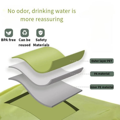 Heavy-Duty Collapsible Water Container with Spigot (2.1 Gallon / 8L) | BPA-Free Foldable Water Jug