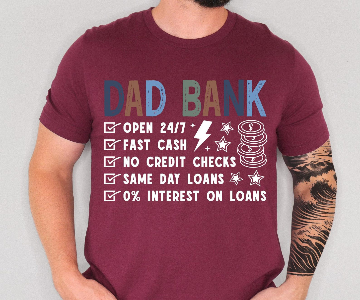 Funny Dad Shirt, Dad Bank Shirt, Fathers Day Shirt, Dad Gift Funny, Dad Joke Shirt, Gift For Dad From Kids, New Dad Shirt, Dad Life Tee