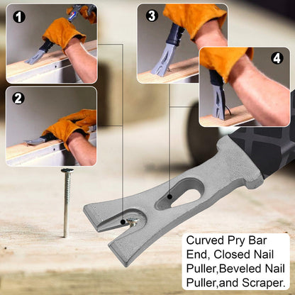 🔨 15-in-1 Heavy Duty Demolition Tool | Forged Steel Pry Bar & Multi-Hammer