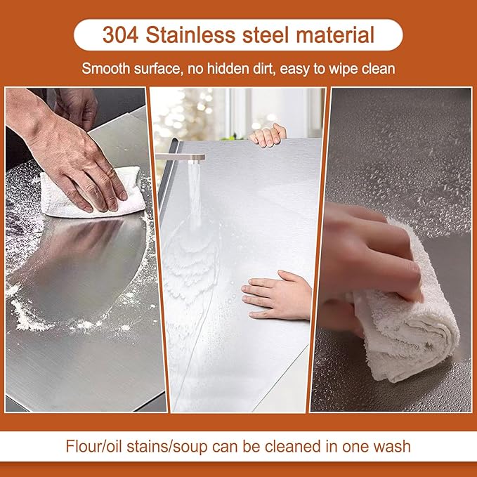 Premium Stainless Steel Cutting Board | Non-Slip, Zero Microplastic Hygienic Chopping Block