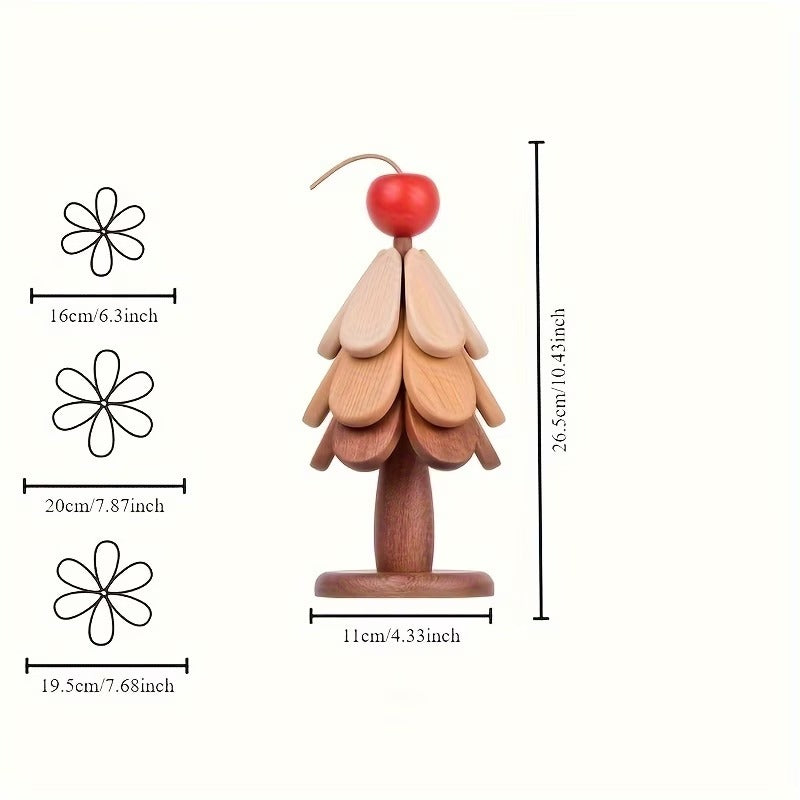 Premium Wooden Christmas Tree Trivet Set | Folding Heat-Resistant Coasters & Festive Table Decor