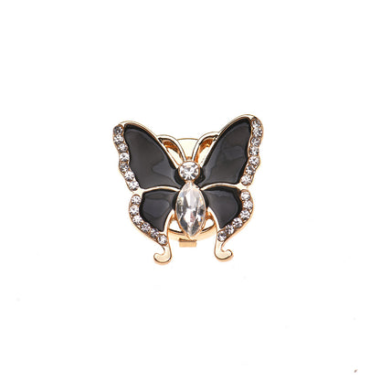 ✨ 3D Crystal Butterfly Cufflinks for Women | Elegant Rhinestone Shirt Collar Pin & Cuff Studs