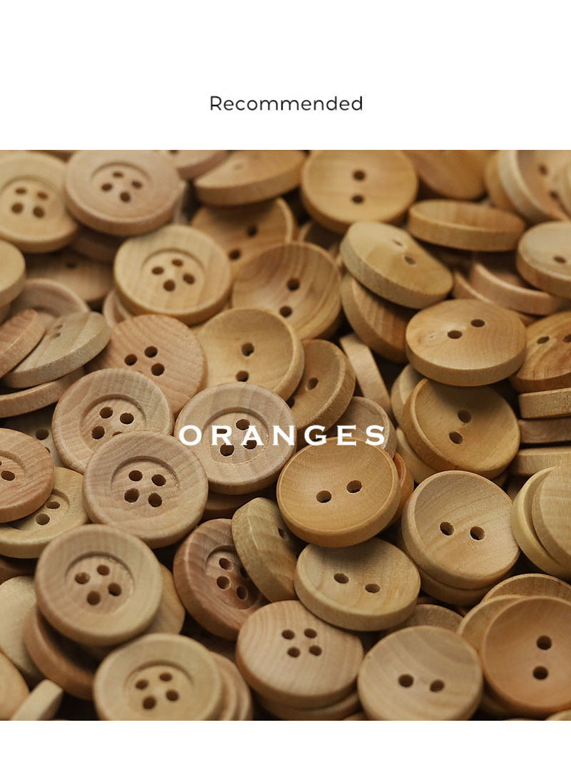 Natural Wood Buttons (2 & 4 Hole) — Sewing Supplies for Baby Clothes, Shirts & Cardigans