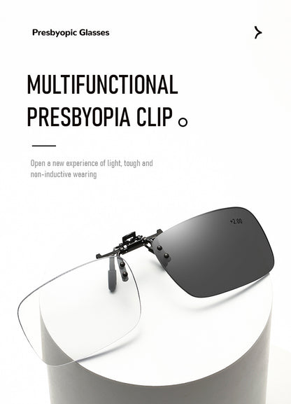 Photochromic Progressive Multifocal Clip-On Reading Glasses | Anti-Blue Light & Flip-Up Lenses