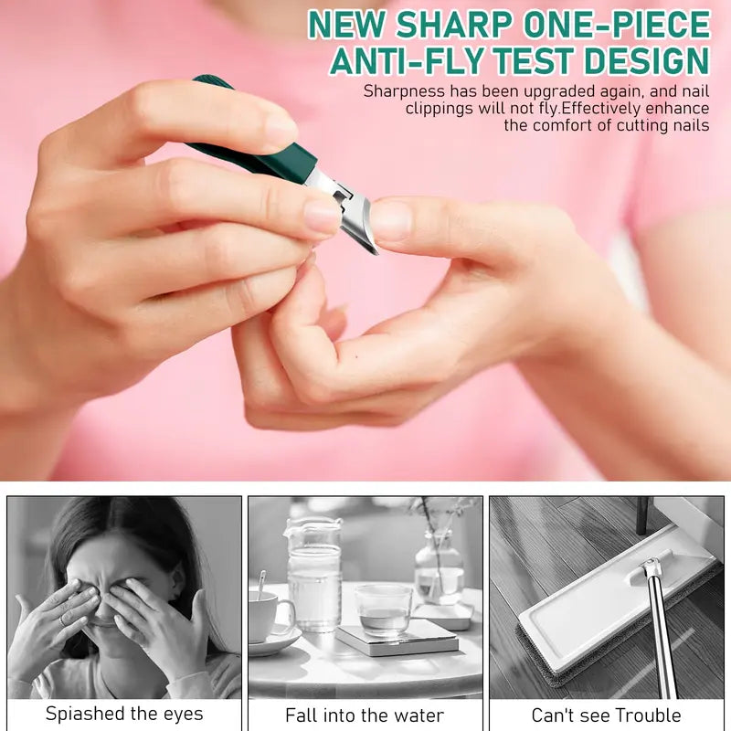 Wide Jaw Opening Nail Clippers for Thick Nails | Heavy Duty Podiatrist Tool Set