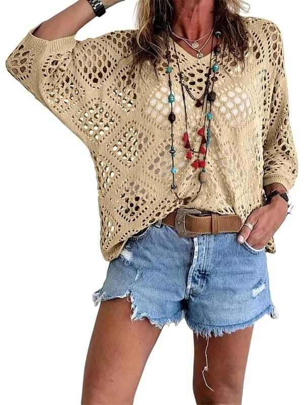 🐚 Limited Offer: 50% OFF | Bohemian Summer Crochet Pullover - Your Essential Beach Layer 🌊