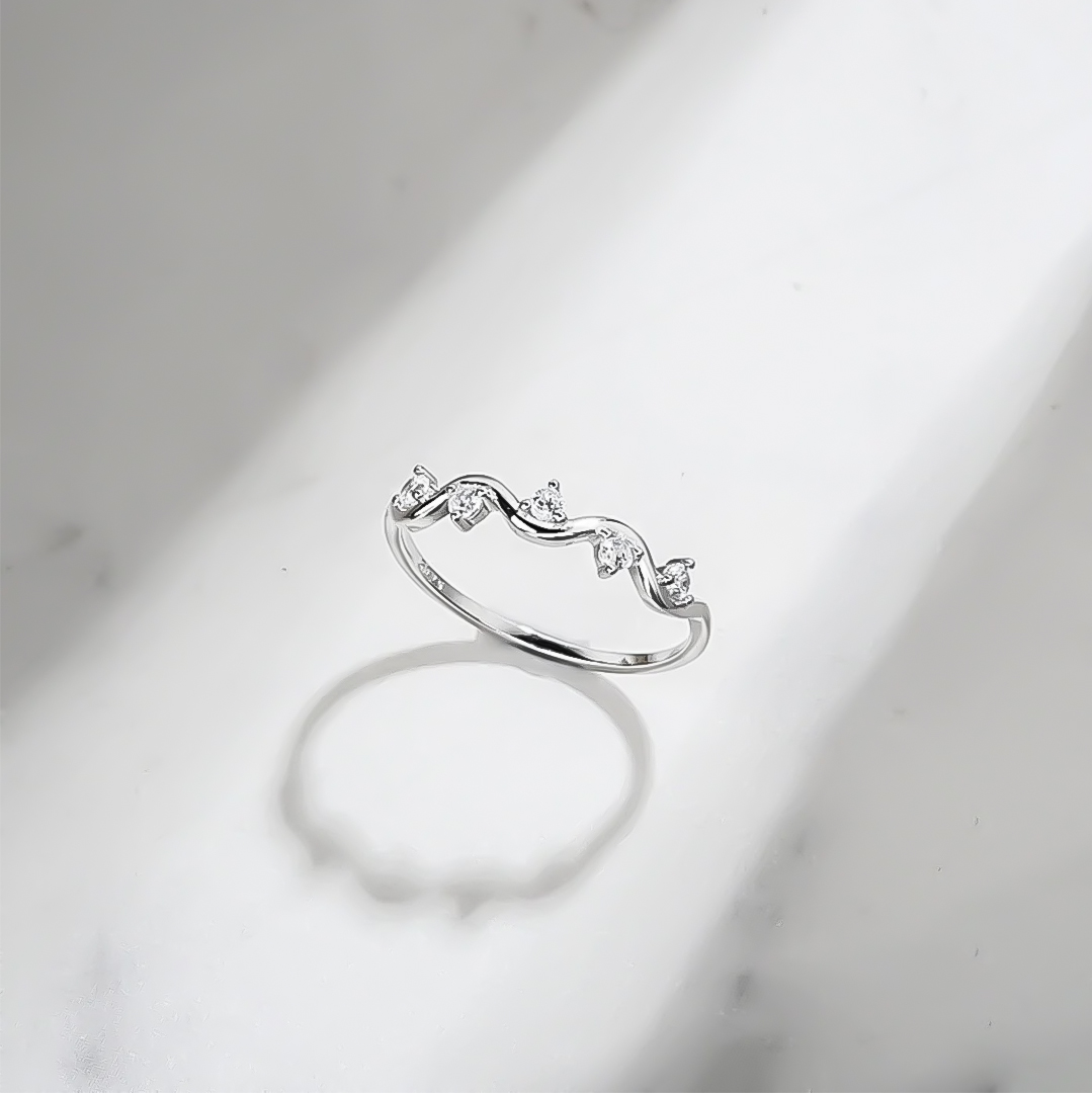 S925 Survived Too Many Storms Raindrop Ring