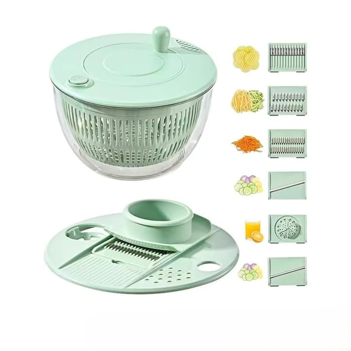 Salad Spinner Chopper Large – 6-Blade Multifunction Kitchen Tool 🥗✨