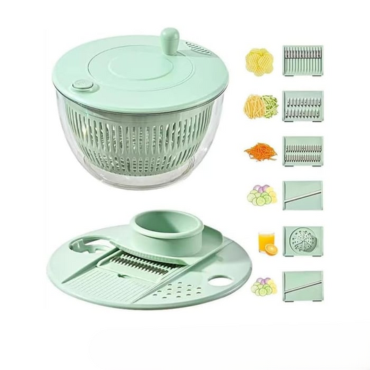 Salad Spinner Chopper Large – 6-Blade Multifunction Kitchen Tool 🥗✨