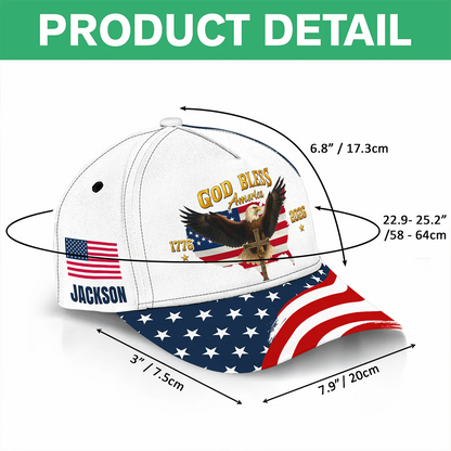 Personalized US Eagle 250 Years Of Freedom 1776 - 2026 Classic Cap