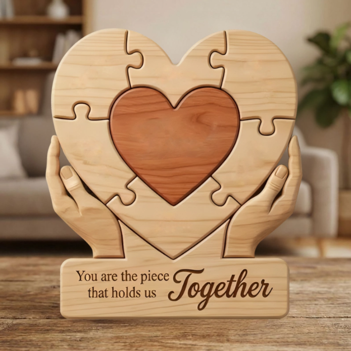 Personalized Wooden Puzzle Plaque For Dad，Father's Day Gift