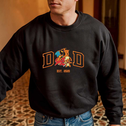 Custom Cartoon PKM DAD Embroidered Shirt