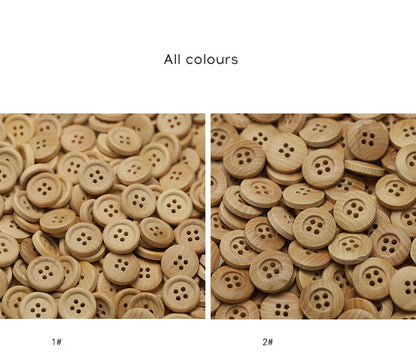 Natural Wood Buttons (2 & 4 Hole) — Sewing Supplies for Baby Clothes, Shirts & Cardigans