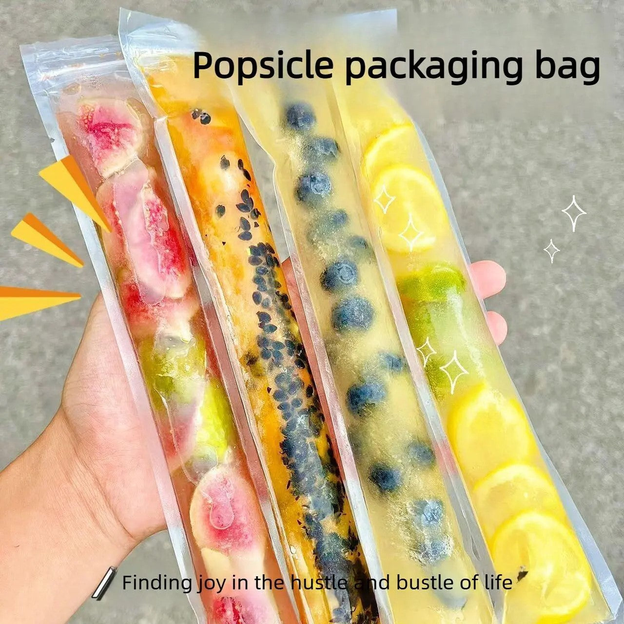 Premium DIY Popsicle Bags with Zip-Top Seal | Food-Grade Disposable Ice Pop Pouches