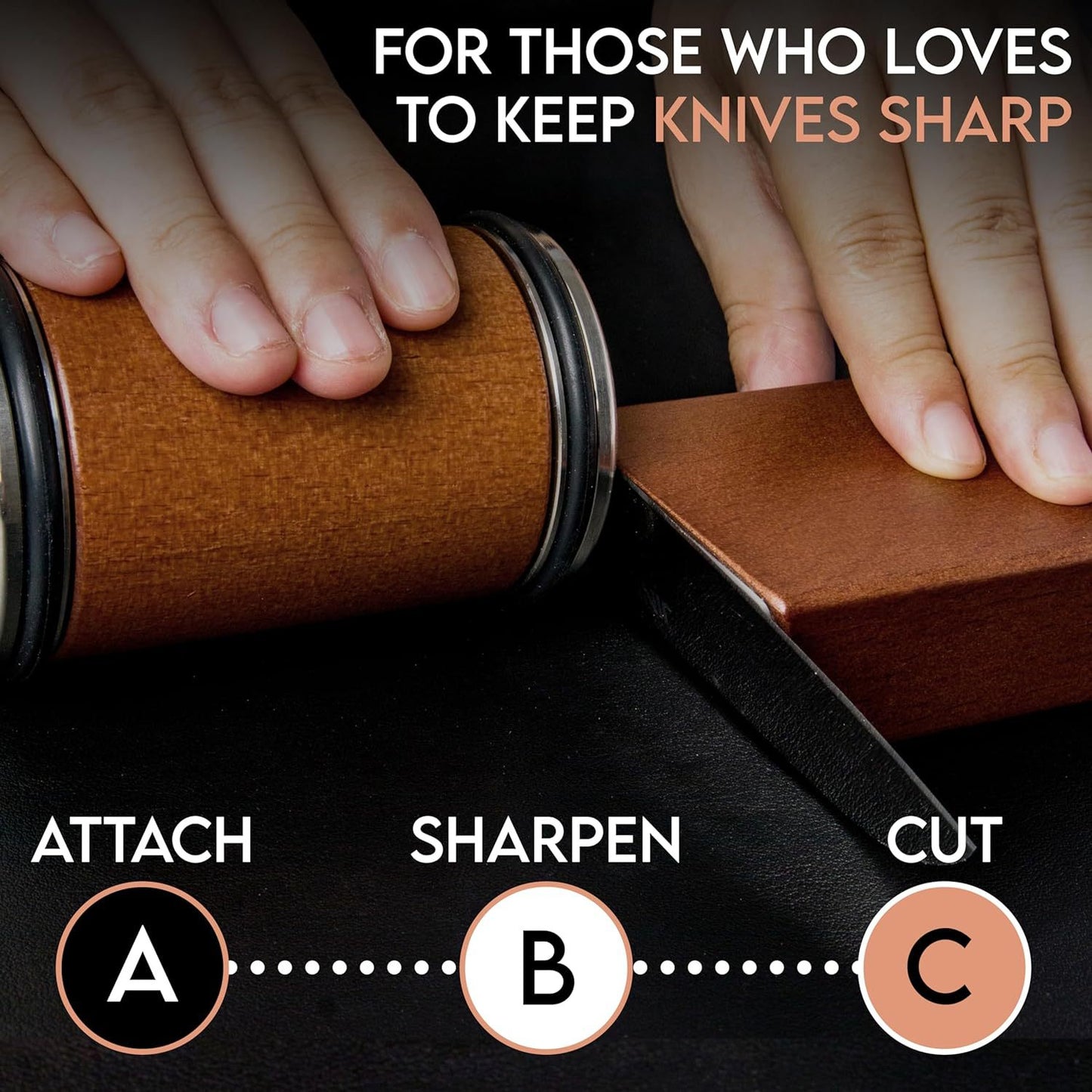Precision Magnetic Rolling Knife Sharpener | Premium Adjustable Angle Sharpening Kit with Diamond & Tungsten Discs