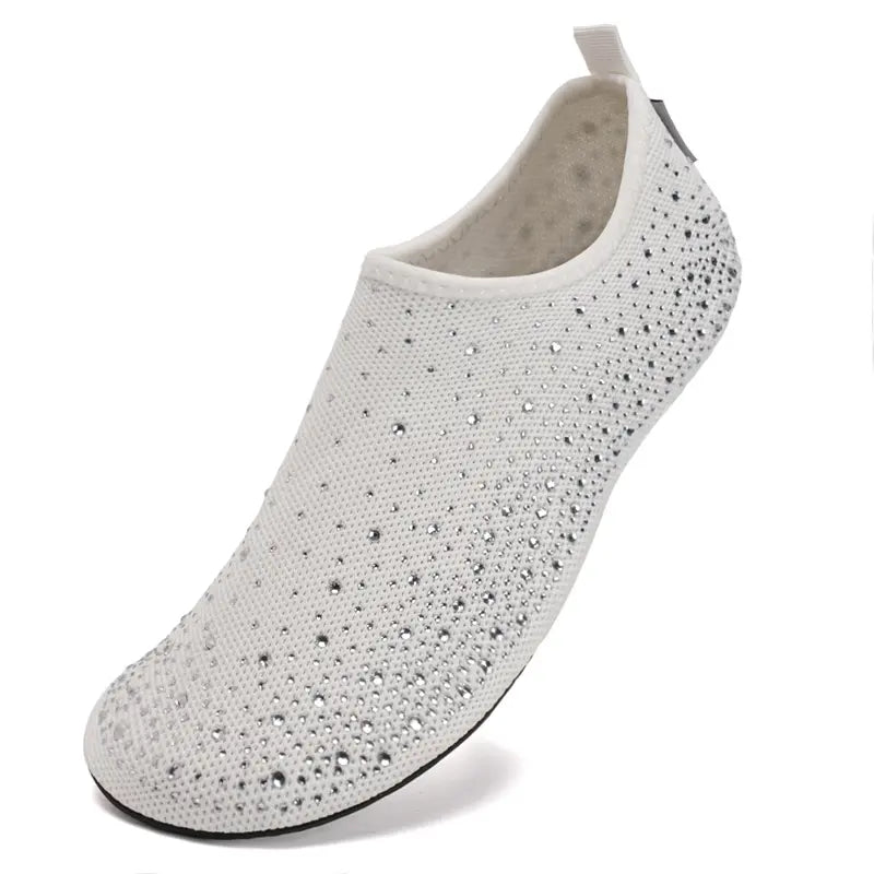 ✨ Sparkle Barefoot Water Shoes for Women | Quick-Dry, Lightweight Aqua Socks for Beach, Swim, Surf & Yoga