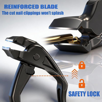🏆35K+ SOLD! 🥳✂️ Black Curved Nail Clipper – Ergonomic & Easy for Seniors 🖤🎖️
