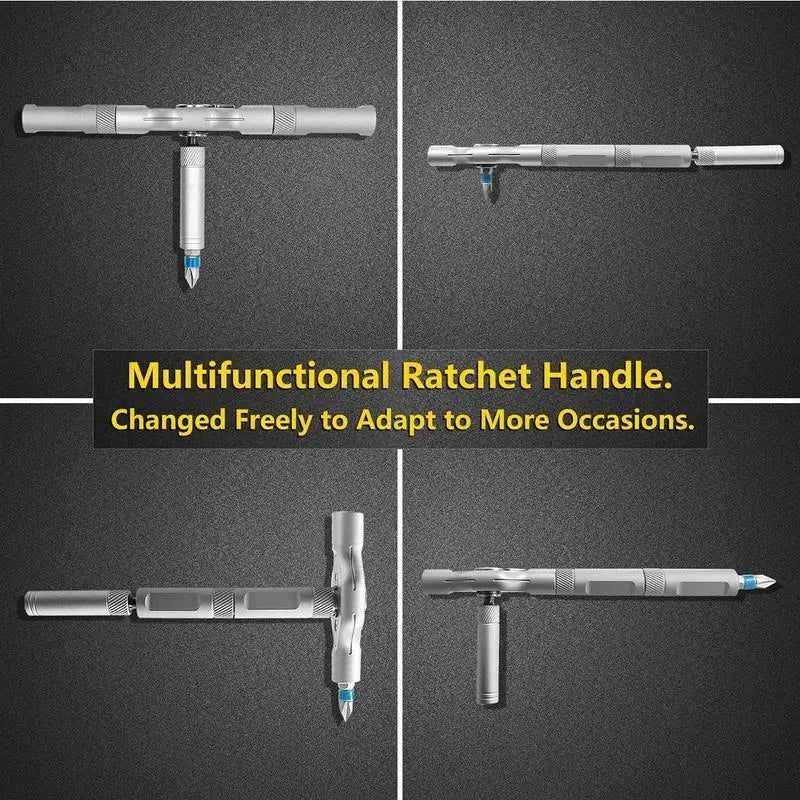 2026 Upgraded 24-in-1 Magnetic Ratchet Screwdriver Set - S2 Steel Multi-Functional Tool Kit for Home & DIY