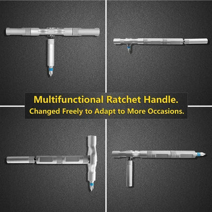 2026 Upgraded 24-in-1 Magnetic Ratchet Screwdriver Set - S2 Steel Multi-Functional Tool Kit for Home & DIY