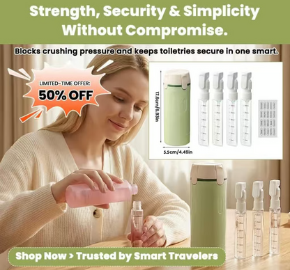 4-in-1 Leakproof Rotatable Travel Dispenser Set