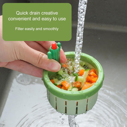 Magic Cactus Sink Strainer | Touch-Free Push-to-Dump Kitchen Drain Filter