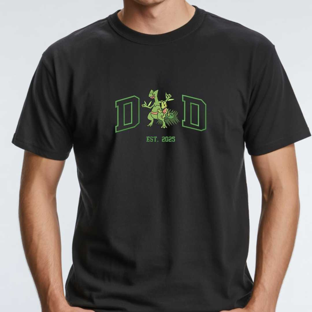 Custom Cartoon PKM DAD Embroidered Shirt