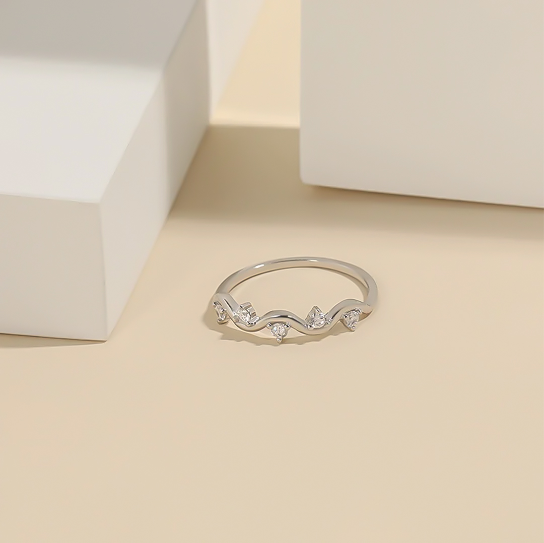 S925 Survived Too Many Storms Raindrop Ring