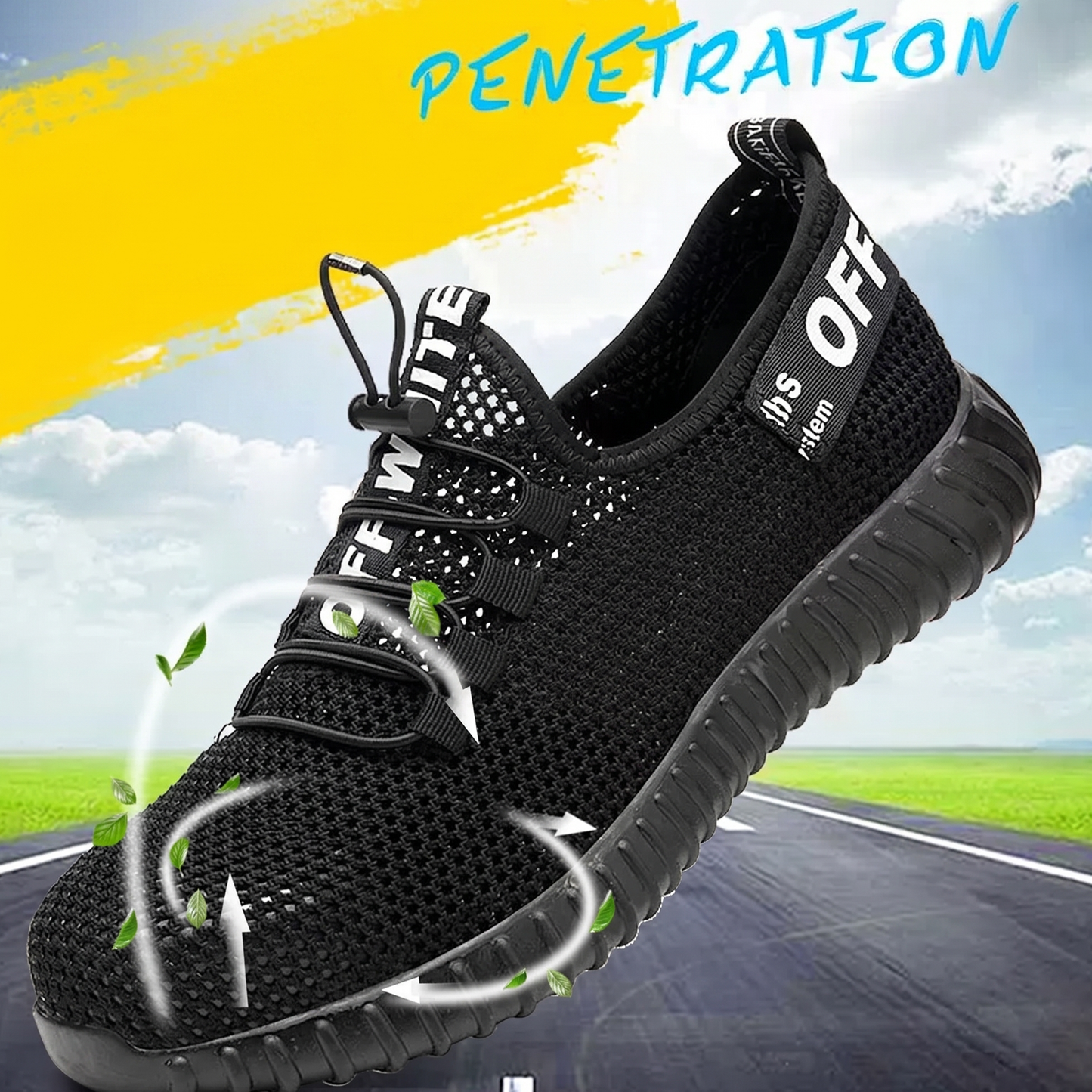 Men's Summer Breathable Safety Shoes — Anti-Smash & Puncture-Resistant