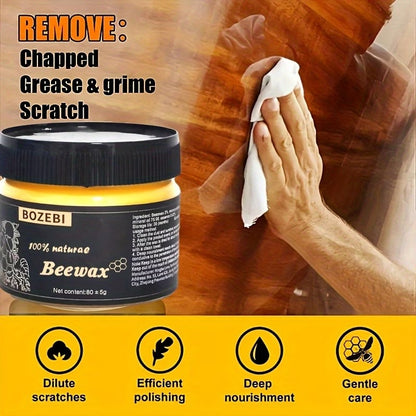 Natural Wood Seasoning Beeswax | Traditional Furniture Polish & Restorer