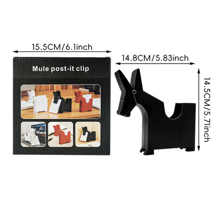 Quirky Mule Desk Memo Holder | Cute Animal Notepad Clip & Office Organizer