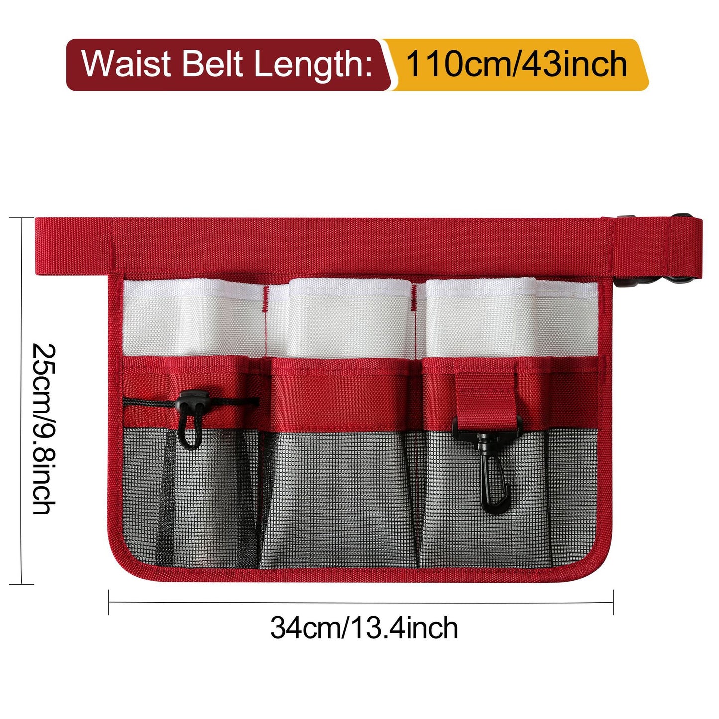 Heavy-Duty Gardener's Tool Belt | Premium Waterproof Multi-Pocket Utility Pouch