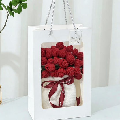 Handcrafted 3D Rose Throw Blanket | Premium Plush Floral Knit for Gifting