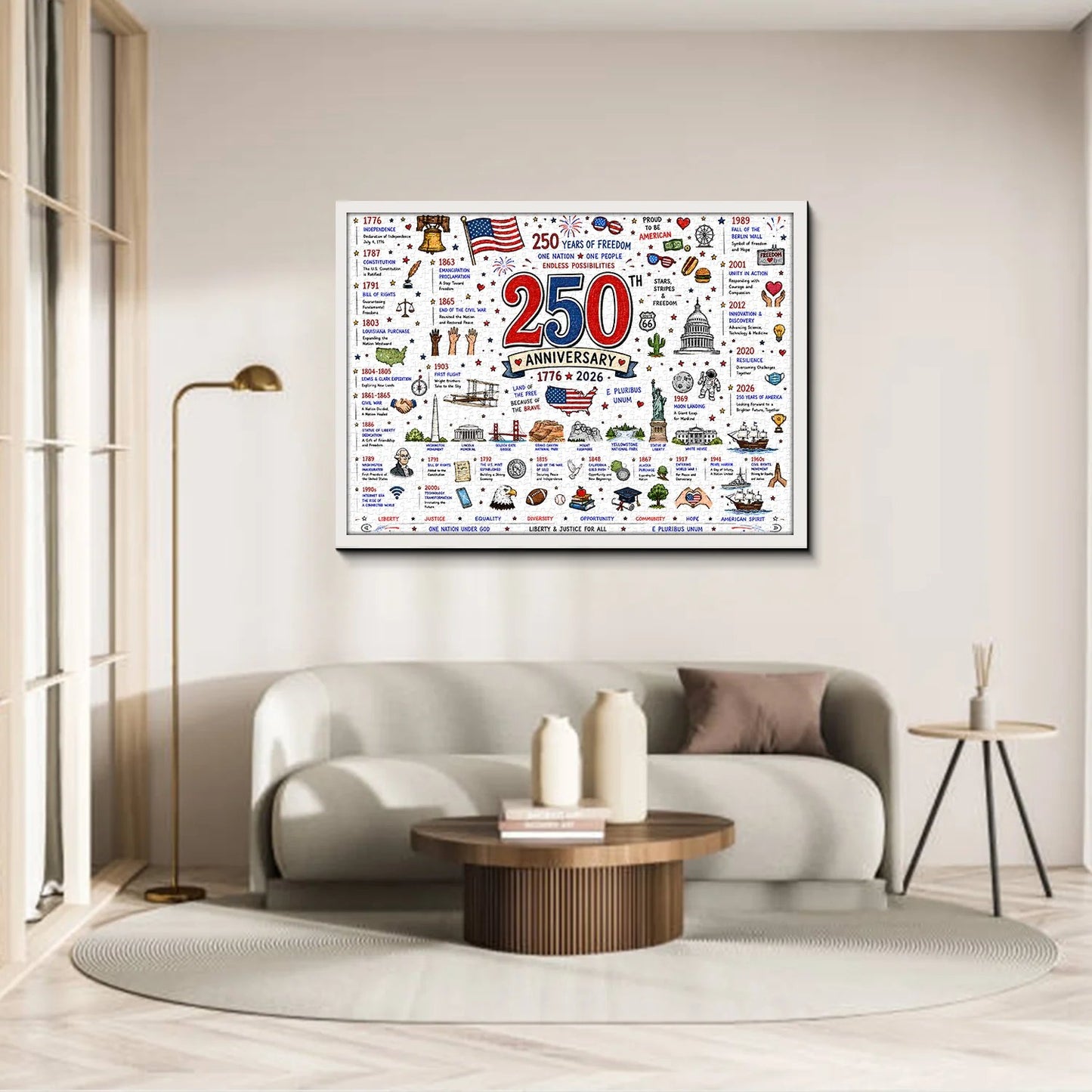 🧩 Patriotic America Jigsaw Puzzle 1000 Pieces 🎁 Free Shipping