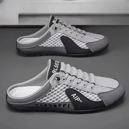 Men's Mesh Breathable Half Slippers