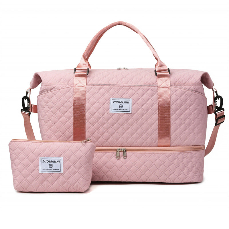 Anymom Mommy Diaper Bag Pink Handbag for Mom Waterproof Tote Yoga Gym Wet Bag Large Capacity for Travel and Sports