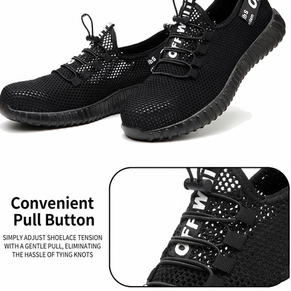 Men's Summer Breathable Safety Shoes — Anti-Smash & Puncture-Resistant