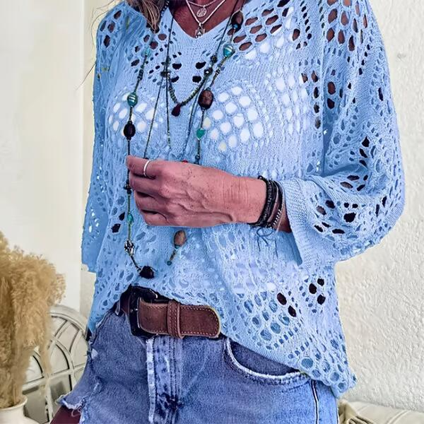 🐚 Limited Offer: 50% OFF | Bohemian Summer Crochet Pullover - Your Essential Beach Layer 🌊
