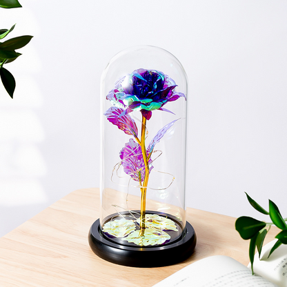Colorful Galaxy Rose with Love