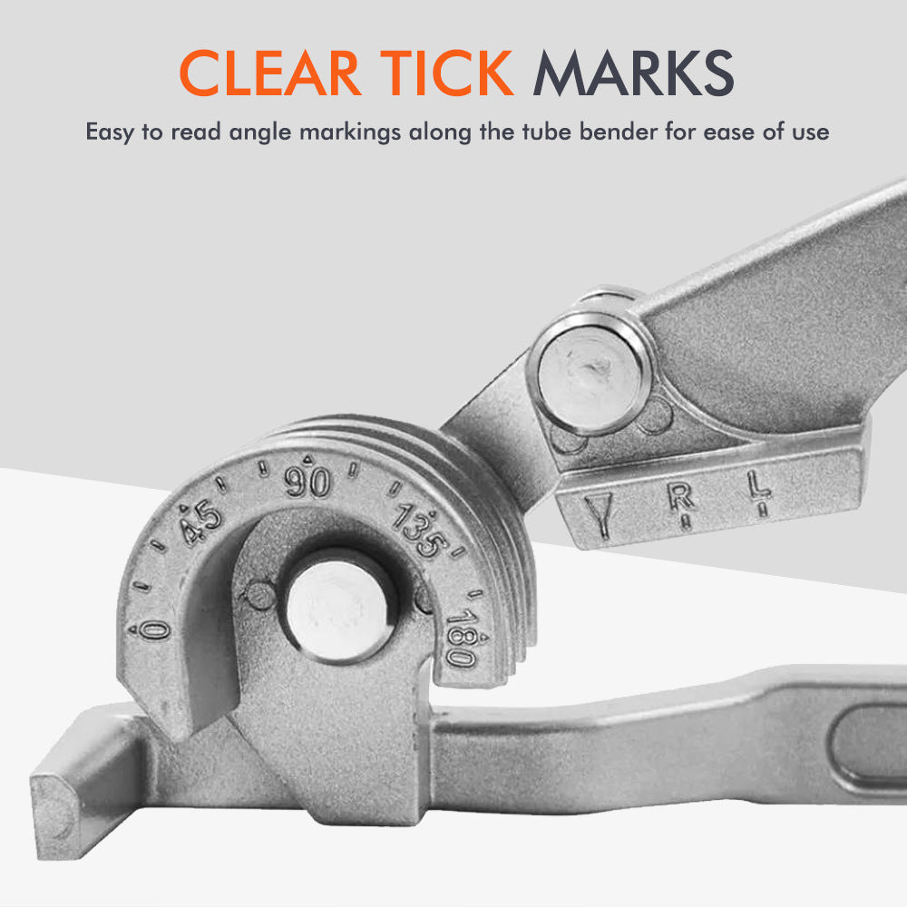 🔧 Heavy Duty 3-in-1 Tube Bender | 180° Pipe Bending Tool for Copper, Brass & Aluminum