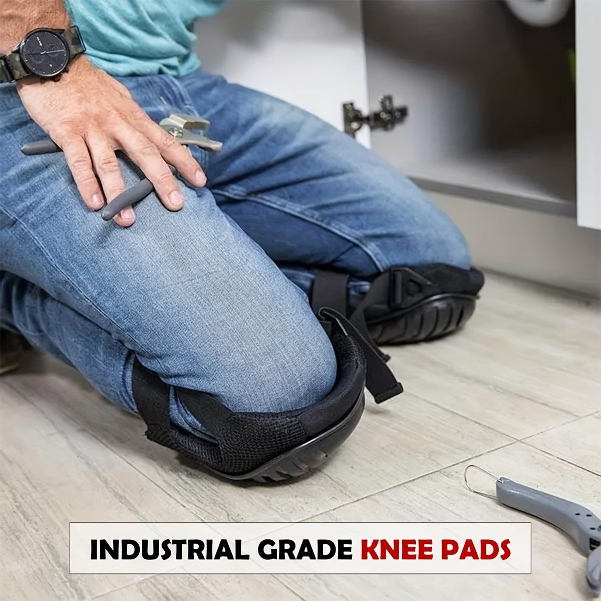 Pro-Grade Hard Shell Knee Pads | Heavy-Duty Concrete & Flooring Work Knee Protection
