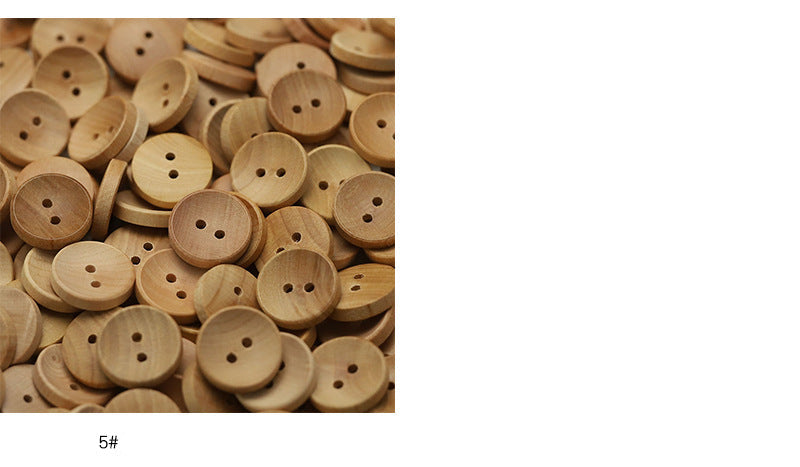 Natural Wood Buttons (2 & 4 Hole) — Sewing Supplies for Baby Clothes, Shirts & Cardigans